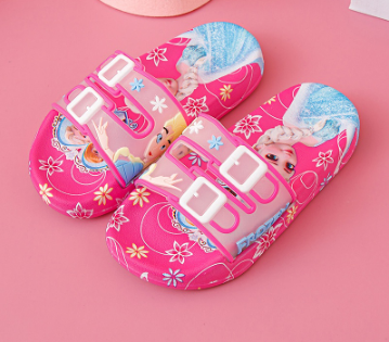 Korea baby Girl Princess Cartoon sandals Kids Slippers for girl Slip On
