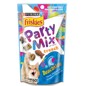 Friskies Party Mix Crunch Beachside Adult Cat Treats  60g