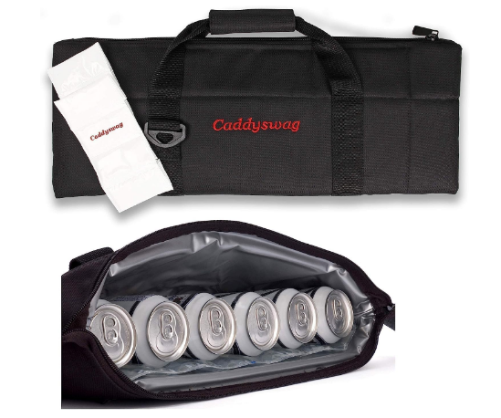 Caddy Swag Golf Bag Cooler Beer Sleeve 6 Can - Fun Golfing Gifts for Men & Women - Camping, Hiking, Traveling, Food, General Use - Great for Golfers, Party Gift, Golf Push Cart Accessories & More