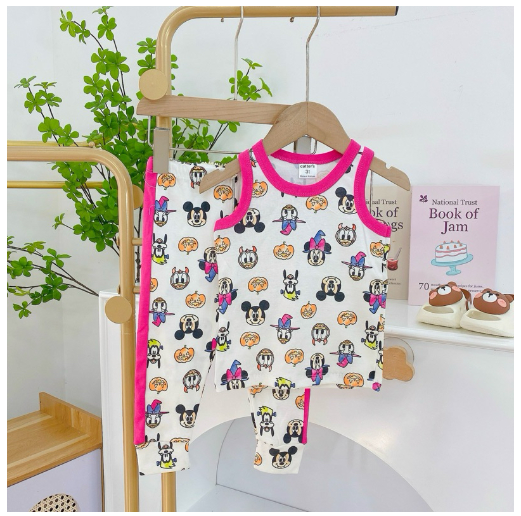 Mums Corner Baby Kids Girl Terno Sando and Pajama Girl Tank Top Pants Sleepwear Pantulog Pambahay C12