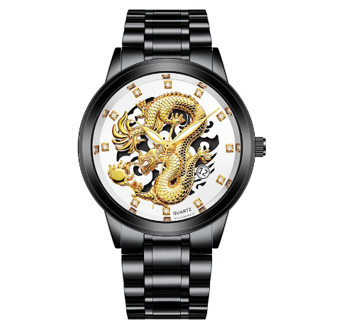 Binbond Original Luxury Gold Luminous Fashion Luxury Waterproof Men's Watch Quartz Stainless Steel Wrist Watch M010