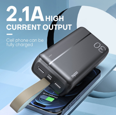 Rapoo WB30M 30000mAh Power Bank Original Type C Output and Input Portable Power Bank