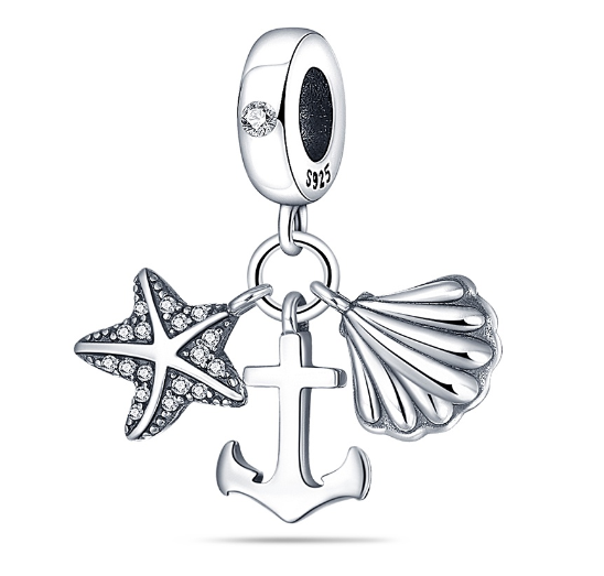 Genuine 925 Silver Little Boy Fox Rose Pyramid Mummy Charms Fit Original Charm Bracelets Diy Moon Cat Schnauzer Pendant For Jewelry S14