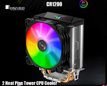 Jonsbo CR1200 Tower RGB CPU Cooler Fan 4 Heatpipes PWM 3Pin Cooling Fan for CPU