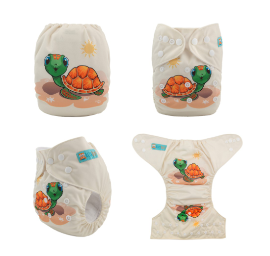 Alva Baby Cloth Diapers Washable Reusable Real Cloth Pocket Nappy Diaper Only No Insert For 3-15kg 6.6-33.1Ibs Baby And Newborn D24