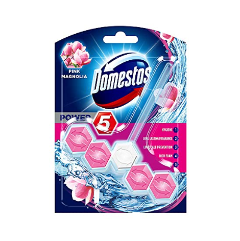 Domestos Power 5 Pink Magnolia Toilet Block 55g
