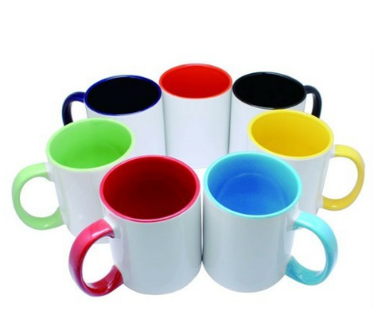 Colorful Coffee Mug Two Tone Mug with Inner and Handle Colored
