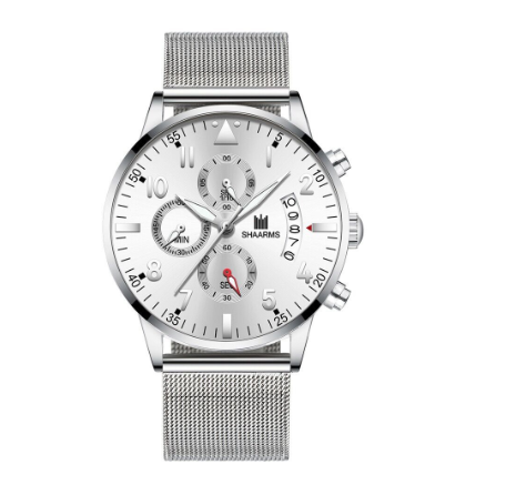 Mens Business Watches with Date Calendar Stainless Steel Watch M03