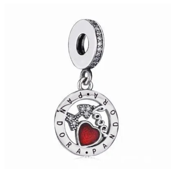 Pandora Classic 925 Silver Charms Crown Heart S925 Charm S4