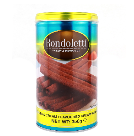 Rondoletti Cookies & Cream Flavored Cream Wafer 350g