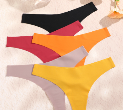 Seamless Bikini Panties For Women Comfortable G-string Thong Soild Color Underwear T-back XS-L