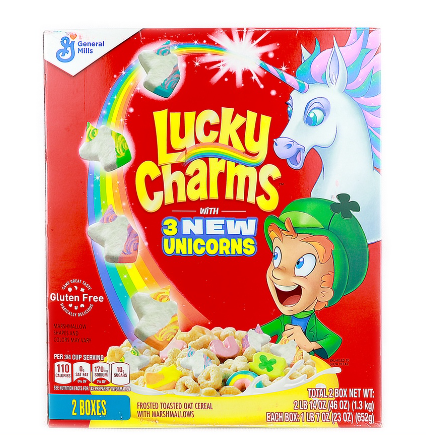 General Mills Lucky Charms Frosted Toasted Oat Cereal 2pcs x 652g