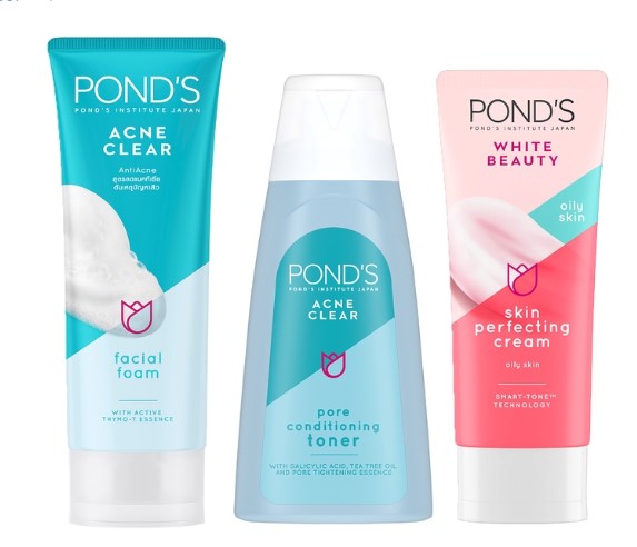 Ponds Acne Clear Essentials Facial Foam 100G Toner 100ML Day Cream Oily 40G BUNDLE OF 3