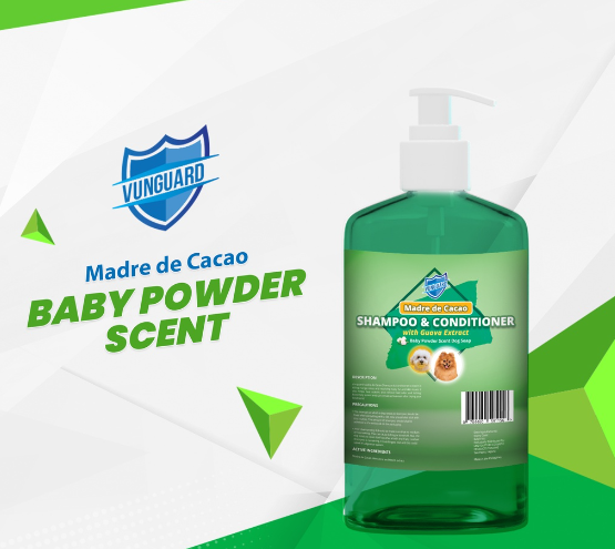 MADRE DE CACAO PET SHAMPOO AND CONDITIONER BABY POWDER SCENT - 1L PUMP