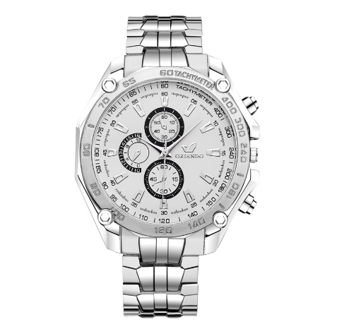Crazy Selling Men's Business Steel Band Quartz Watch YG740 M3