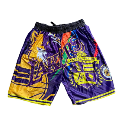 NBA Motor Fully Sublimated Jersey Shorts With Zipper For Men Unisex Back To Back