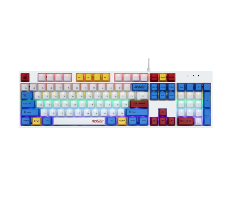 Zeus x Gundam RGB Backlit Mechanical Gaming Keyboard 104 Keys Blue Switch PBT KEYCAPS GD-99