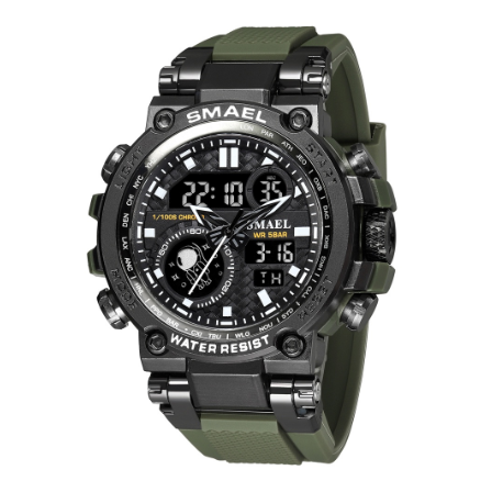 SMAEL Dual Time Watch for Men Luxury Brand Military Clock Waterproof Digital Wristwatch Mens Shock Resisitant Sport Watches 02