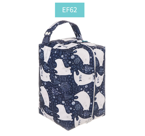 Happyflute Baby Diaper Pods Reusable Waterproof Fashion Prints Wet Dry Cloth Wet Bag Mums Storage Travel Nappy Bag C14