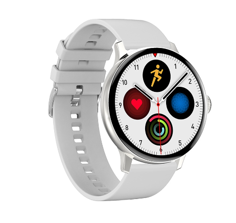 FILIEKEU Smart Watch Original Ip68 Waterproof Sports Fitness Bluetooth Call Support Ecg Plus Ppg Smartwatch For Android And Ios SILVER SILICONE