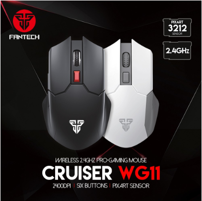 Fantech WG11 Cruiser Wireless 2.4GHZ Pro Gaming Mouse with Pixart Sensor