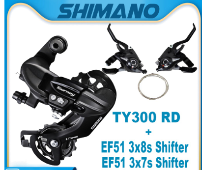 Shimano Tourney 7/8s RD Shifter Groupset TY300 Rear Derailleur EF51 3x7/8 Speed Shifter Bike Parts