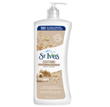 ST. IVES Nourish & Soothe Oatmeal & Shea Butter Body Lotion Made with 100% Natural Exfoliants 21OZ