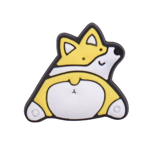 Cute Bichon Frise Jibbitz for Crocs Paw Dog Jibbits Charm Golden Retriever Shoe Charms Pug Corgi Jibits Crocks Kids Shoes Accessories D34