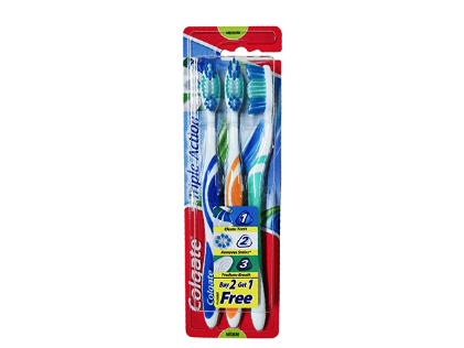 Colgate Triple Action Toothbrush Value Pack  3's