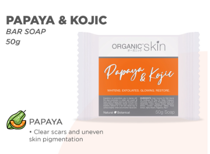 Organic Skin Japan Papaya & Kojic Whitening Soap with Arbutin 50g