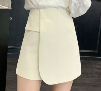 Lovito Women Asymmetrical Skirts LNE21238 Apricot