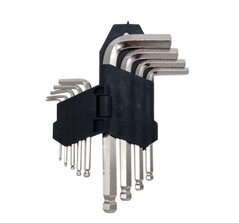 STANDARD Allen Wrench 9pcs High Quality Chrome Vanadium Steel Hardware Tools (SD0643)