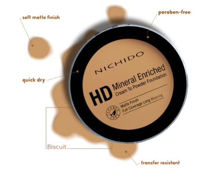 NICHIDO Cream To Powder Foundation - Biscuit