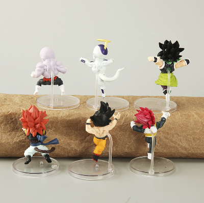6Pcs/Set 6.5cm Dragon Ball Super Anime Figure Son Goku Vegeta