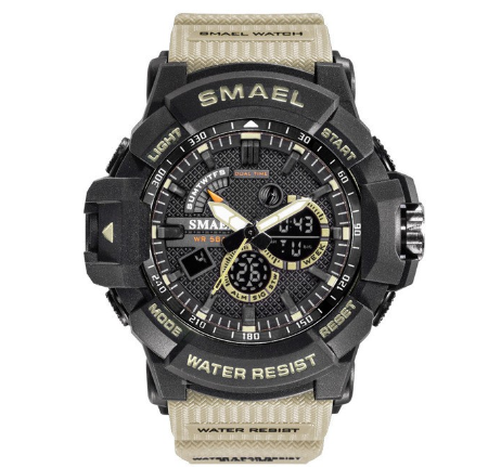 SMAEL 1809 Men's Army Watch 50m Waterproof Sports Watch Quartz Watch Multifunction LED Clock For Sports Men M3