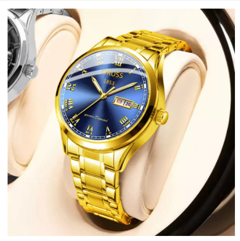 Original ORUSS Women Waterproof Simple Ultra-Thin Luxury Business Fashion Watch Automatic Quartz Dual Watch F1