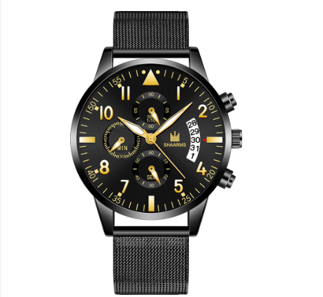 Mens Business Watches with Date Calendar Stainless Steel Watch M04