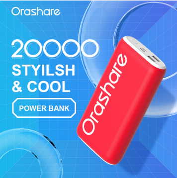 Orashare O20 20000mAh Power Bank Sleek and Portable High Capacity Dual USB Output Power Bank Original