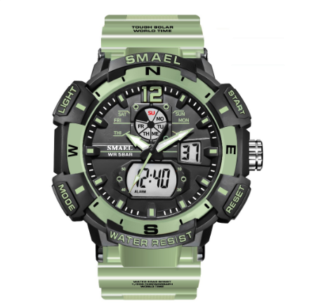 Smael 8045 Men's Watch Outdoor Sports Quartz Digital Waterproof Rubber Clock 04