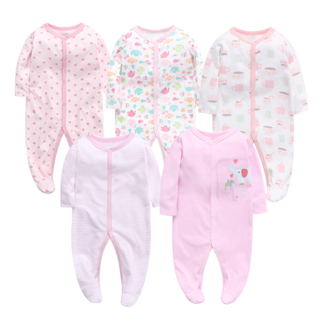 BCBL Baby Romper Born Boy Girl Cotton Clothes Autumn Winter Long Sleeve Foot Wrap Infant Jumpsuit