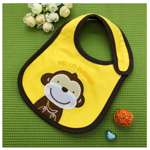 Cotton 3-Layer Cartoon Baby Bib B6