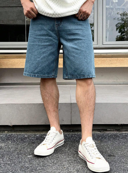 DAZY Men's Summer Solid Color Denim Shorts