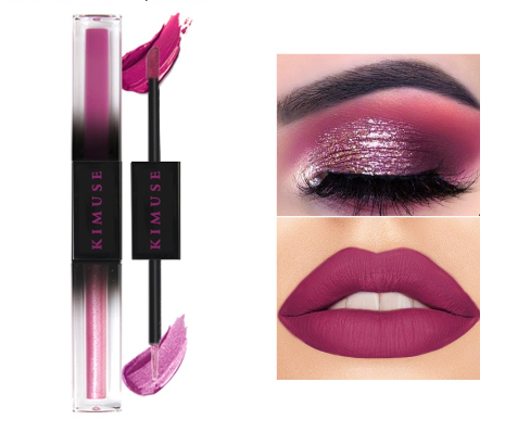 KIMUSE Long Lasting 2 In 1 Dual Ended Matte & Shimmer Liquid Eyeshadow Lip Glaze