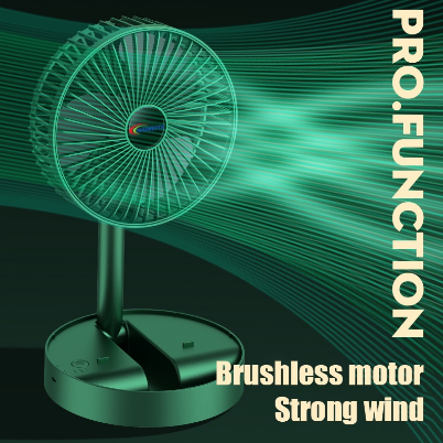 Desk Electric Fan Small folding fan with USB charging retractable 3-speed portable Mini fan