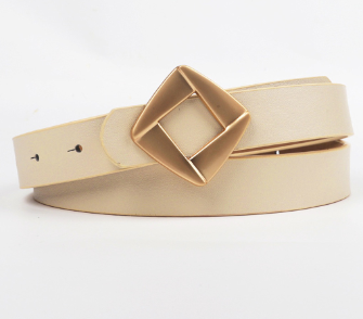 Lovito Women Metal Accessories Belt L60AD101 (Coffee/Off White/Camel/Black)