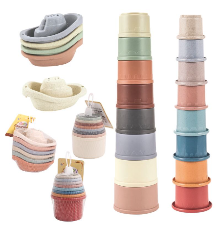 BPA Free Baby Stacking Cups Montessori Stackable Nesting Cups Bath Toys