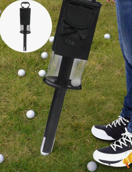 Golf Easy-To-Assemble/Disassemble Retriever Ball Tube With Net Bag