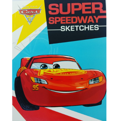 Disney Cars 3 Happy Tin Book Set for Kids with Colouring & Stickers