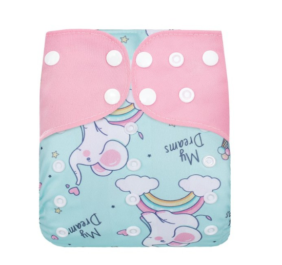 Ready Stocks Waterproof Reusable Digital Printed One Size Pocket Cloth Diaper CD32