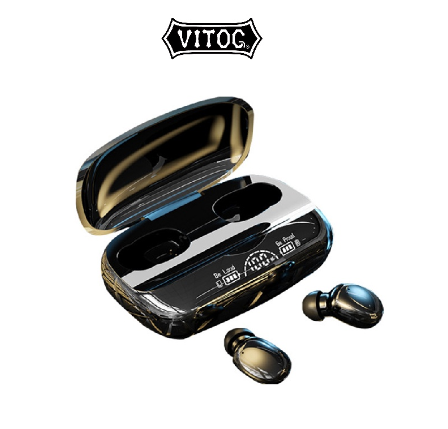 Vitog TG03 TWS Wireless Bluetooth Headset 5.2 Mini Stereo Low Latency Gaming Headset LED Power Display with Power Bank Function